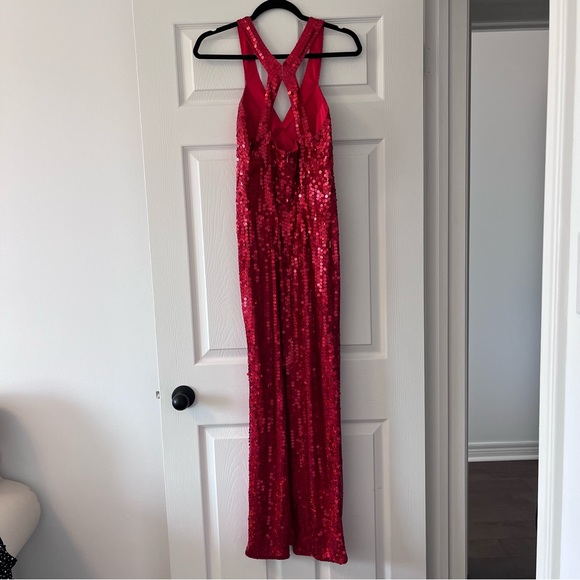 Fun Papell Boutique sequined evening dress, red, size 10 - Picture 2 of 6